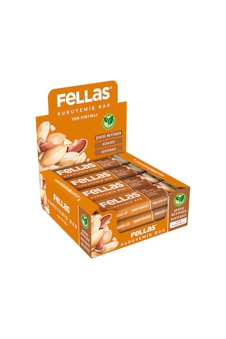 Yer Fıstıklı Kuruyemiş Bar 30g x12 Adet