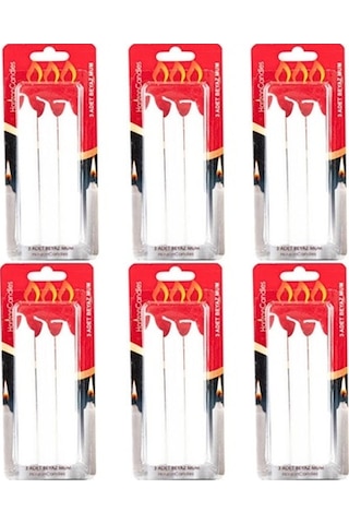 Horizon Candles Beyaz Mum 3'Lü X 6 Toplam 18 Adet