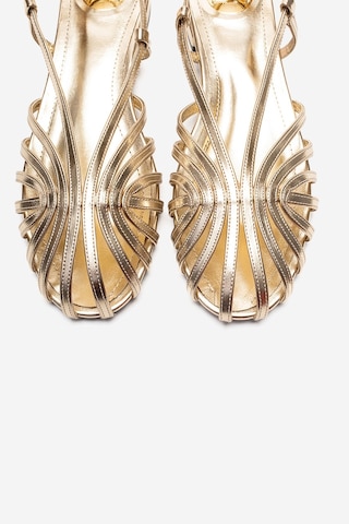 Luvishoes Lıss Altın Cilt Kadın Sandalet Altın