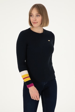U.S. Polo Assn. Kadın Lacivert Bisiklet Yaka Kazak 50297099-VR033