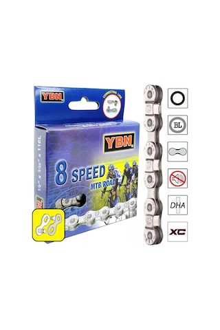 Ybn Bisiklet Zinciri S88-s2, 8 Vites 194291064 Gümüş