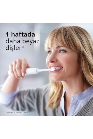Philips Sonicare Optimal White Yedek Diş Fırçası Başlığı, 7 Kat Daha Fazla Plak Temizliği, Orta Yumuşak Fırça Başlığı,