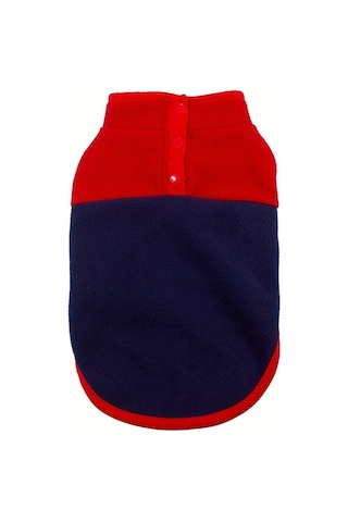 Maxaccess Kırmızı Xl Küçük Köpek Kapüşonlu Yumuşak Polar Astarlı Süveter Fransız Bulldog