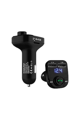 Heptekiletişim Zr-wp3c01 Bluetooth Transmitter Mp3 Araç Şarjı - Siyah Siyah