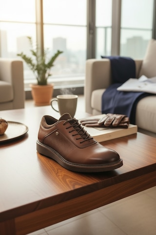 Enoch Hakiki Deri Lazer Perforeli Erkek Sneaker Ayakkabı Ortopedik Taban Taba