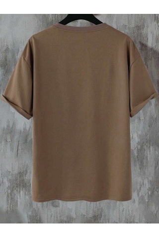 Oversize Kalıp %100 Pamuk Tshırt Wonderful Vizon