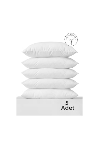 Vionel Home Pamuklu 5'li 50 x 70 CM Beyaz İç Astar Fermuarlı Yastık Kılıfı