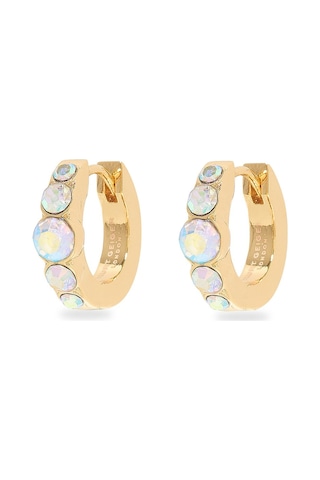 Gem Huggie Hoops 1.5x1.5 Cm Renkli Küçük Halka Küpeler, Şık Ve Zarif Tasarım Gold