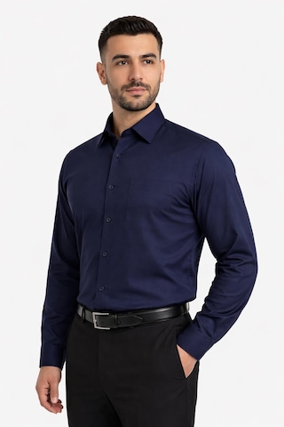 Classics Men Lugon Uzun Kol Klasik Erkek Gömlek 7548 Lacivert