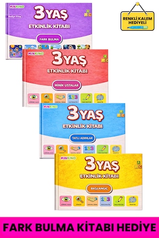 3 Yaş Etkinlik Seti 4 Kitap Bir Arada