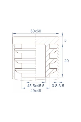 Profi Master 60x60 Mm Kare Profilli Boru İçin Kapak - 10 Adet 198077299 Diğer