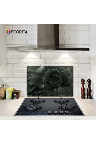 Decorıta Cam Ocak Arkası Koruyucu | Karagül Desen