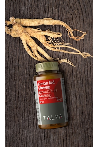 Talya  Korean Red Ginseng Kırmızı Kore Ginsengi Eki İçeren Takviye Edici Gıda 60 Tablet