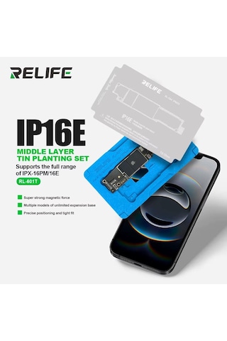 Relife Rl-601t 26'sı 1 Arada Orta Katman Kalay Dikme Bga Reballing Platform Seti Apple Uyumlu iPhone X 16 Pro Max