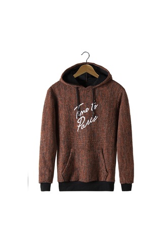 Terapi Men Erkek Kiremit Kapşonlu Kanguru Cepli Sweatshirt Vavn21k-6300106 Kiremit