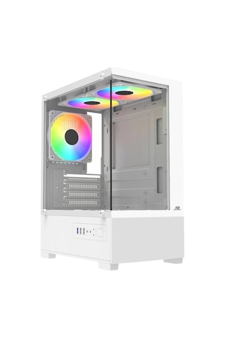 Powerboost Pb-m5001w 500w 3-12cm Rainbow Fanlı Usb 3.0 Seaview M-atx Gaming Beyaz Kasa