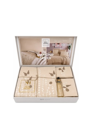 Punç Nakışlı Diamond Series Nevresim Takımı Çift Kişilik Ve Oda Kokusu Kutulu Diva-cappucino