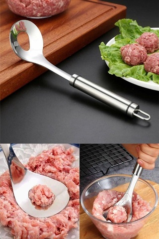 Top Köfte Yapma Kaşığı Sulu Köfte Kıyma Et Sebze Pirinç Lokma To