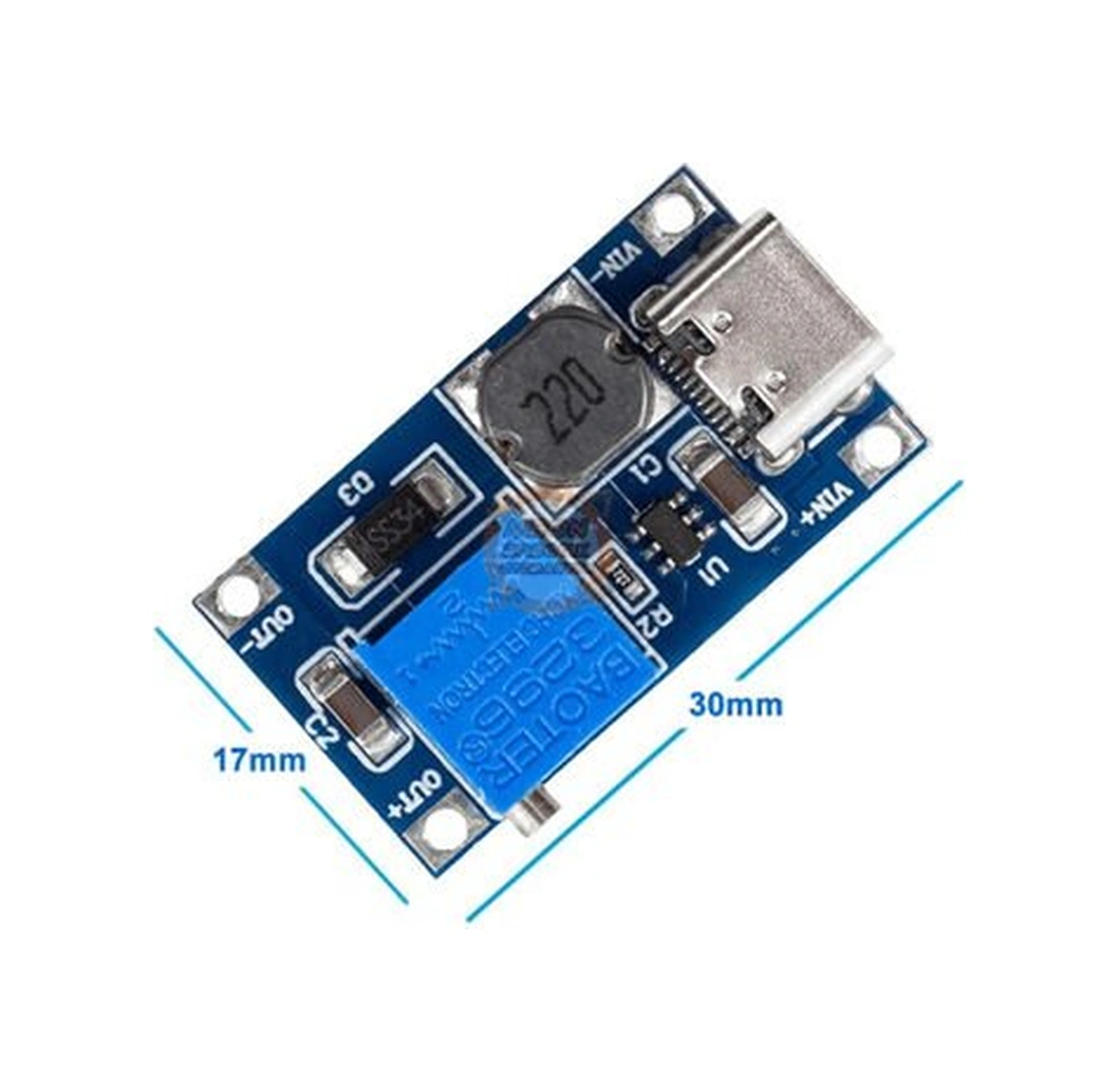 Mt3608 2a Type-c Usb Voltaj Yükseltici Dc-dc Güç Modülü-boost Modül