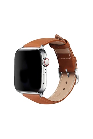 Apple Watch 42mm Nl26 Deri Kordon - Taba