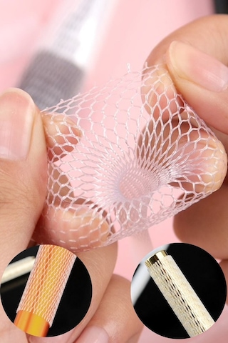 Mucit Home Makyaj Fırçası Koruyucu Far Allık Kontür Eyeliner Fırça Malzemeleri Ürünleri Koruyucu File Kapak Örgü Kılıf Set 20li