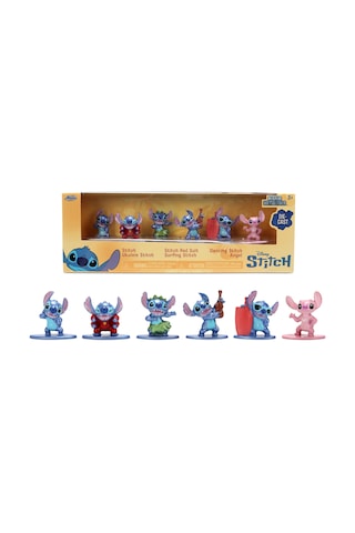Jada Toys 6 X Figürler Metal Stitch 4 Cm Diorama Farklı Pozisyonlarda Dikiş + Melek Disney Mini Koleksiyonu Lilo & Stitch 8 Yaş 201105003