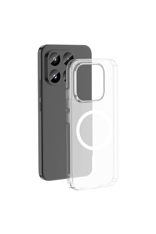 Xiaomi 17 Kılıf Kamera Korumalı M-safe Şarj Özellikli Şeffaf Darbe Emici London Sert Pc Kapak Sadece Kılıf