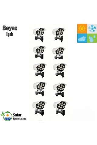 Mrs Solar Hb-200 Model 10'lu Paket Solar Güneş Enerjili Hareket S