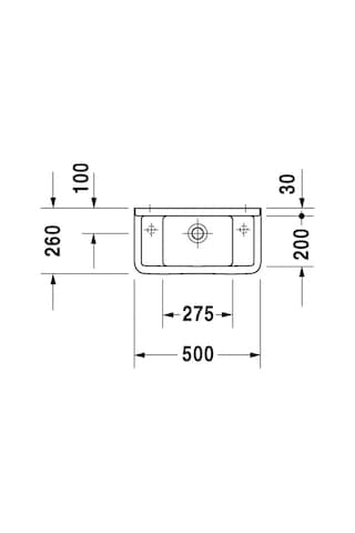 Duravit Starck 3 Kucuk Lavabo 500 x 260 MM 0751500000