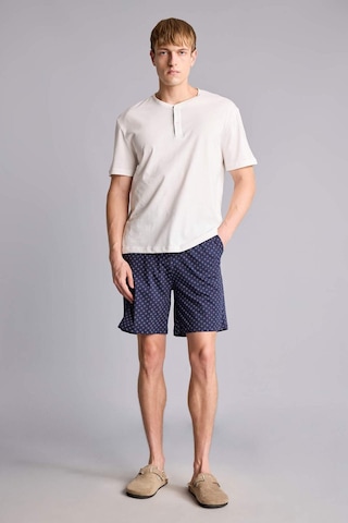 Defacto %100 Pamuk New Regular Fıt 2li Şortlu Pijama Takımı H8680ax26smwt34 Beyaz-wt34