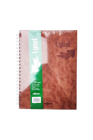 Le Color Lynel Kahve 3 Bölümlü Sert Kapak Spiral Kareli Defter