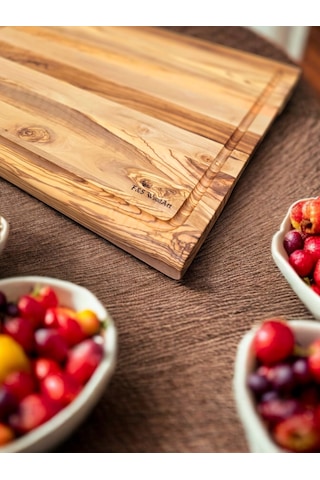 Zeytin Ağacı 40x27,5 Cm Oluklu Özel Kenar, Şef Tahtası