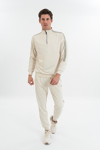 Maraton Comfort Erkek Dik Yaka Taş- Sweatshirt Taş-