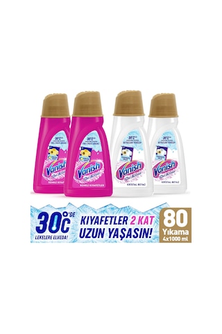 Vanish Sıvı Leke Çıkarıcı Renkliler İçin 2 X1000 Ml+beyazlar İçin 2 X 1000 Ml