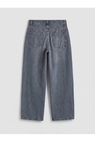 Lc Waikiki Gri Yüksek Bel Boyfriend Fit Kadın Jean Pantolon