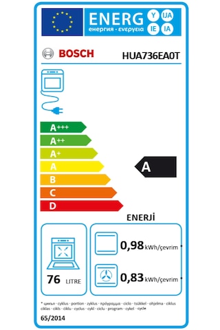 Bosch HUA736EA0T 76 LT Buhar Destekli Ankastre Fırın