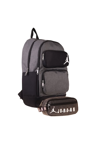 Jordan Air Cleveland Grey Gri İkili Sırt Çantası Ve Kalemlik Seti - Erkek Çocuk - Setja-q3170c