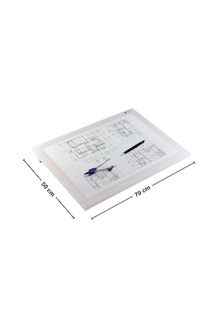 Panda Led Işıklı Çantalı Çizim Masası 50x70cm Pan910 Beyaz