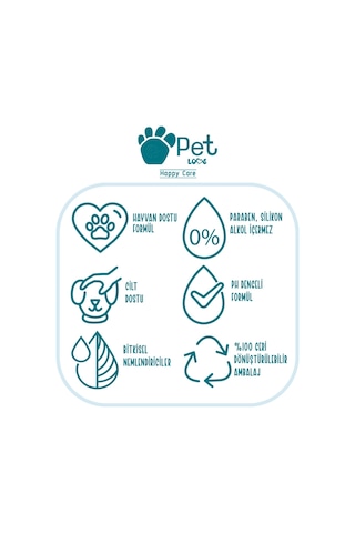 Pet Love Durulanmayan Köpük Şampuan Kurabiye & Vanilya Doğal Argan Yağlı 225 ML