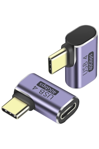 Cr47 Usb4 Type-c Dişi - Erkek Dönüştürücü Adaptör 40 Gbps Veri Transferi, 100w Pd Hızlı Şarj & 8k Görüntü Aktarımı Destekli Mini Dönüştürücü