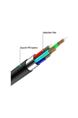 Bs Lightning To 3.5mm Aux Ses Kablosu 1 Metre Dönüştürücü Çevirici - Beyaz