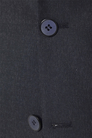 Süvari Lacivert Slim Fit Desenli Sivri Yaka 6 Drop Klasik Takım Elbise-35527 Lacivert