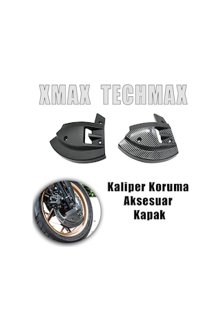 Xmax Techmax 250/300 2023-2024 Ön Kaliper Disk Koruma Modifiye Karbon KARBON
