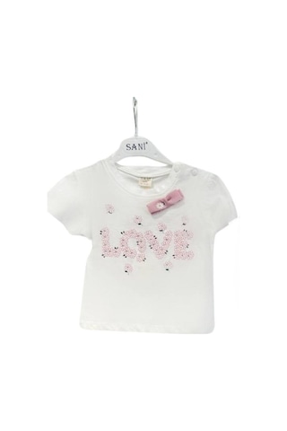 Zekids Kız Bebek Papatya Desenli Pantolonlu Takım-14532 Pembe