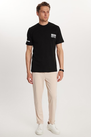 Tudors Erkek Slim Fit Pamuklu Beli Bağlamalı Yan Cepli Katlamalı Paça Jogger Bej Pantolon-33812 Bej
