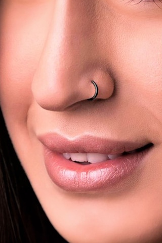 Chavin Çelik Deliksiz Halka Burun Hızma Geçirme Piercing Ev26sy Siyah