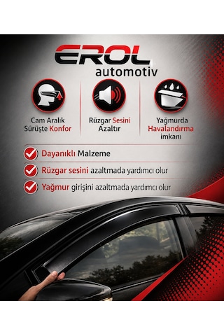 Ford Transit 2015 2'li Ön Mugen Cam Rüzgarlığı Siyah