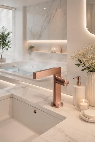 Fontana Fk-2015 Rose Detaylı Lüks Lavabo Bataryası Rose Modern Lavabo Bataryası Rose