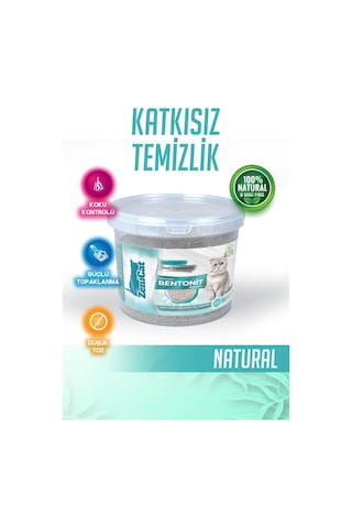 Naturel Bentonit Kedi Kumu 5 Lt Kokusuz, %100 Doğal, Toz Oranı Azaltılmış