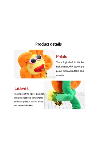 Sunflower Sax Style Bluetooth Plush Children Adult Toy ,support Usb Charging & Red